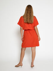 Peppercorn PCHannah Short Dress Dress 4174 Hot Coral