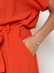 Peppercorn PCHannah Short Dress Dress 4174 Hot Coral
