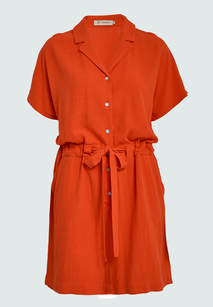 Peppercorn PCHannah Short Dress Dress 4174 Hot Coral
