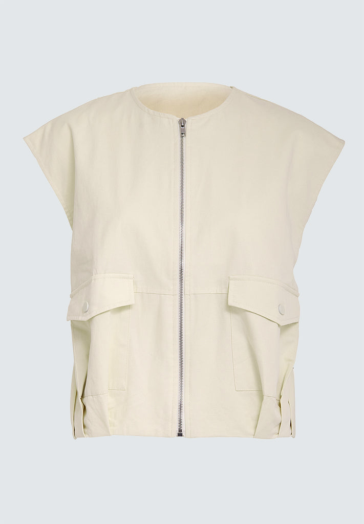 Peppercorn PCHeather Vest Vest 0202 Whitecap Grey