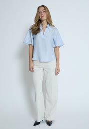 Peppercorn PCHedda Top Top 1041S Dusty Blue Stripe