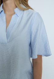 Peppercorn PCHedda Top Top 1041S Dusty Blue Stripe
