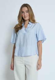 Peppercorn PCHedda Top Top 1041S Dusty Blue Stripe