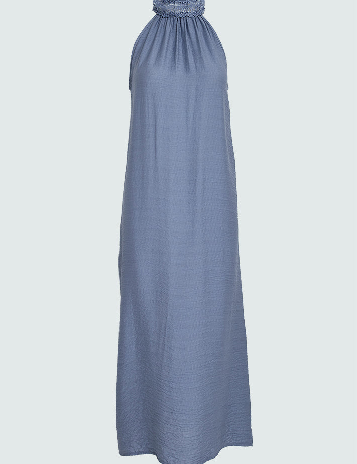 Peppercorn PCHelen Halterneck Dress Dress 1039 FADED DENIM