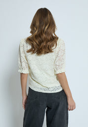 Peppercorn PCKaroline Lace Blouse Blouse 0002 White Peony
