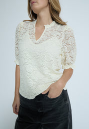 Peppercorn PCKaroline Lace Blouse Blouse 0002 White Peony