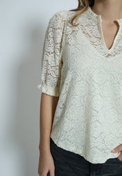 Peppercorn PCKaroline Lace Blouse Blouse 0002 White Peony