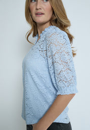 Peppercorn PCKaroline Lace Blouse Blouse 1039 FADED DENIM