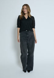 Peppercorn PCKaroline Lace Blouse Blouse 9000 Black