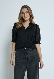 Peppercorn PCKaroline Lace Blouse Blouse 9000 Black