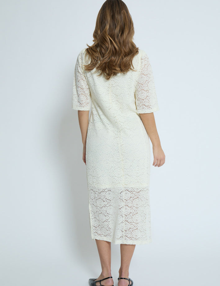 Peppercorn PCKaroline Lace Dress Dress 0002 White Peony