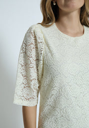 Peppercorn PCKaroline Lace Dress Dress 0002 White Peony