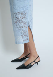 Peppercorn PCKaroline Lace Dress Dress 1039 FADED DENIM