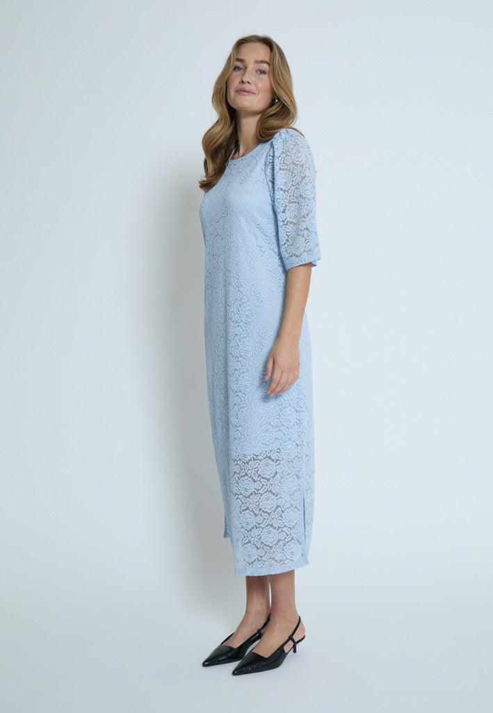 Peppercorn PCKaroline Lace Dress Dress 1039 FADED DENIM