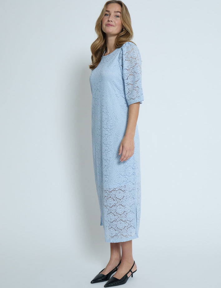 Peppercorn PCKaroline Lace Dress Dress 1039 FADED DENIM