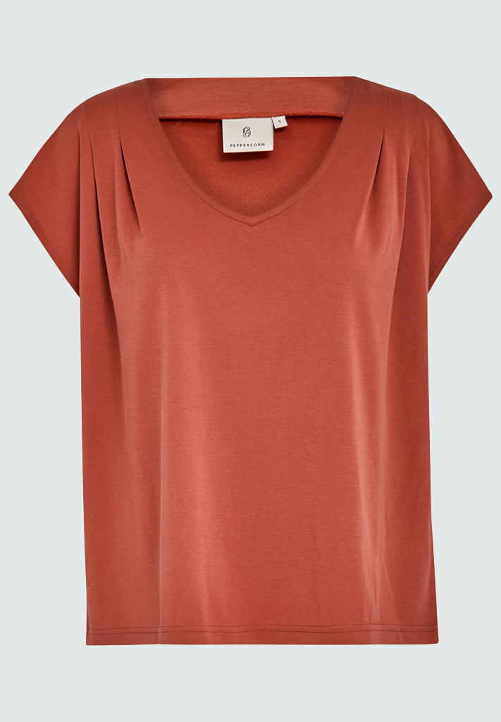 Peppercorn PCLana V T-Shirt T-Shirt 6308 Mecca Orange