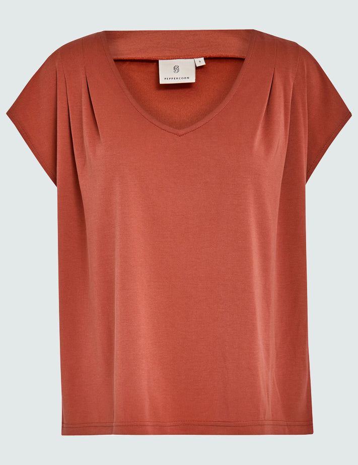 Peppercorn PCLana V T-Shirt T-Shirt 6308 Mecca Orange