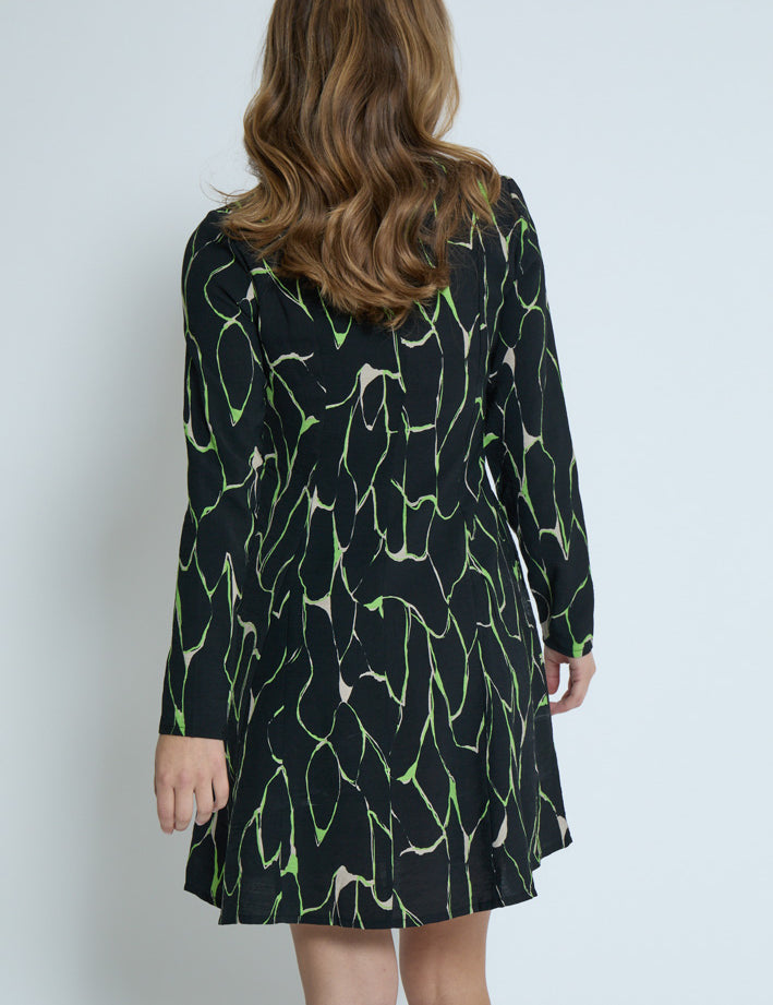 Peppercorn PCParker Odette Short Dress Dress 3186P Foliage Green Print