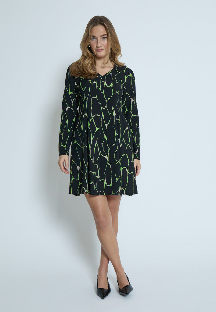 Peppercorn PCParker Odette Short Dress Dress 3186P Foliage Green Print