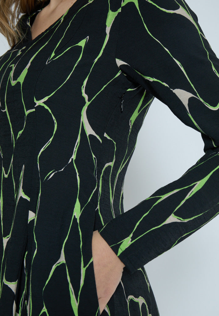 Peppercorn PCParker Odette Short Dress Dress 3186P Foliage Green Print