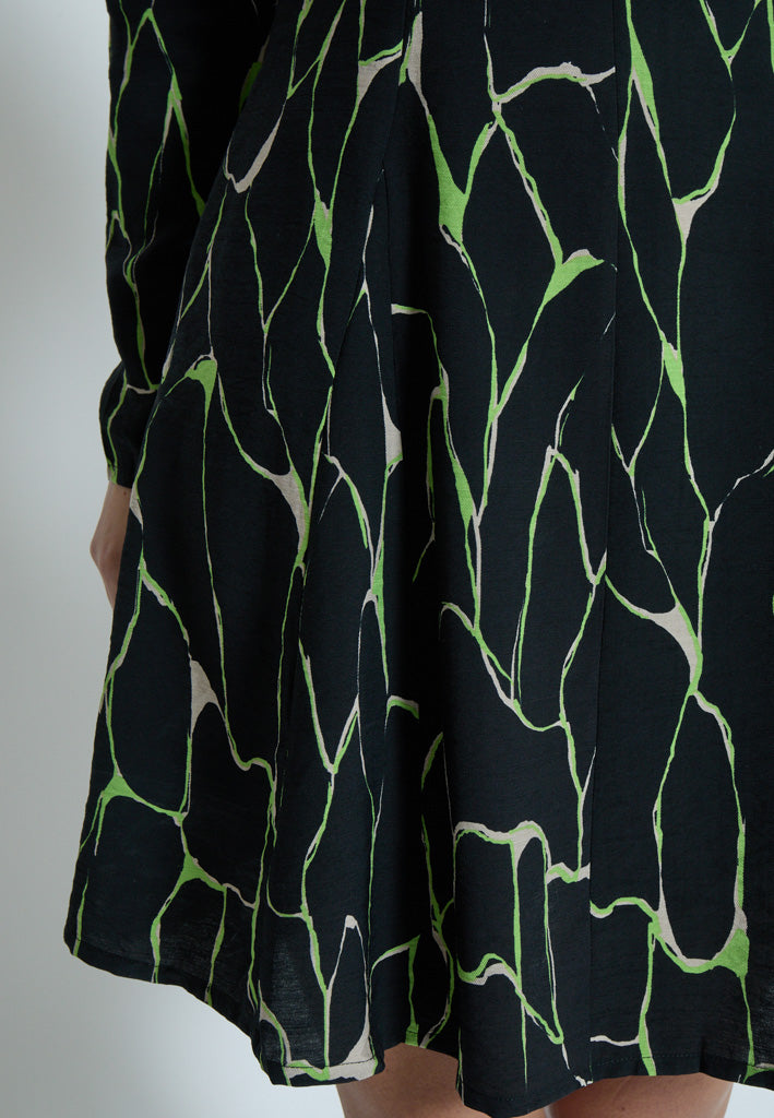 Peppercorn PCParker Odette Short Dress Dress 3186P Foliage Green Print