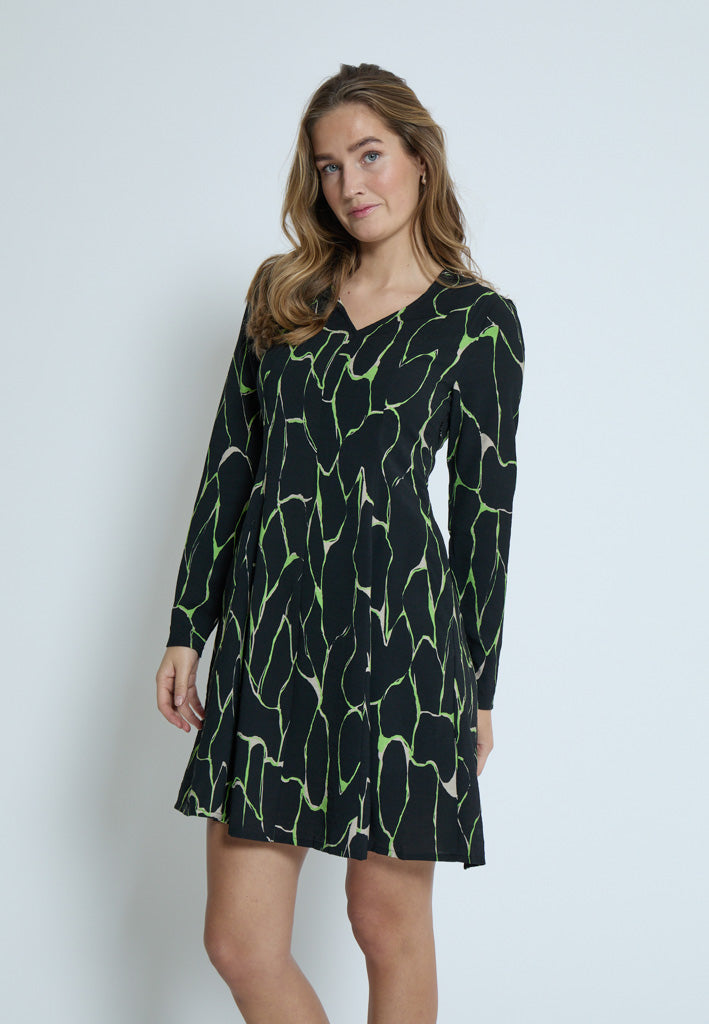 Peppercorn PCParker Odette Short Dress Dress 3186P Foliage Green Print