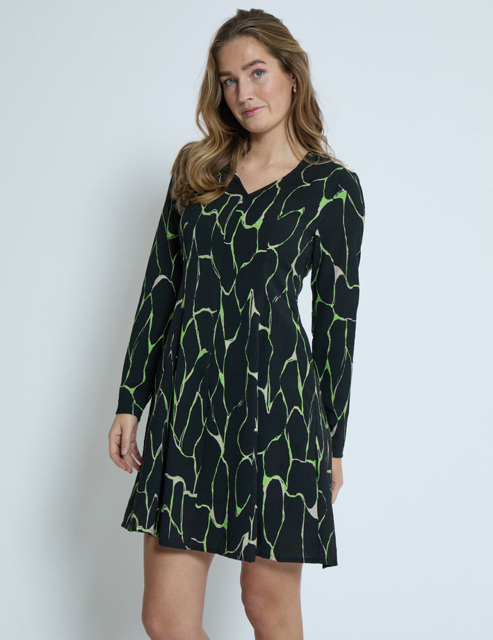 Peppercorn PCParker Odette Short Dress Dress 3186P Foliage Green Print