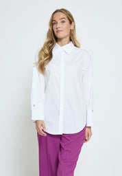 Peppercorn PCPaulette Long Sleeve Pleat Shirt Shirt 0001 White
