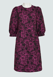 Peppercorn PCPerlana Jacquard Short Dress Dress 7024J Hollyhock Purple Jacquard
