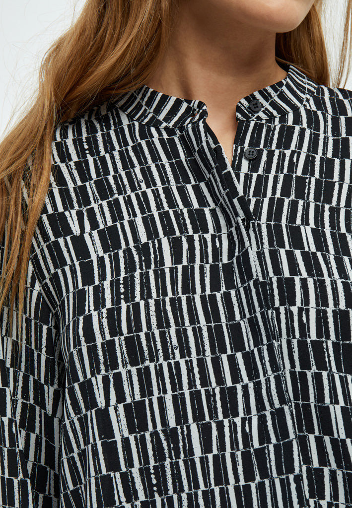 Peppercorn PCPhilippa Long Sleeve Shirt Shirt 2326P Gray Violet Print