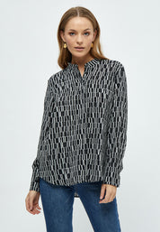 Peppercorn PCPhilippa Long Sleeve Shirt Shirt 2326P Gray Violet Print