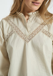 Peppercorn PCPhyllis Round Neck Blouse Blouse 0265 Sandshell
