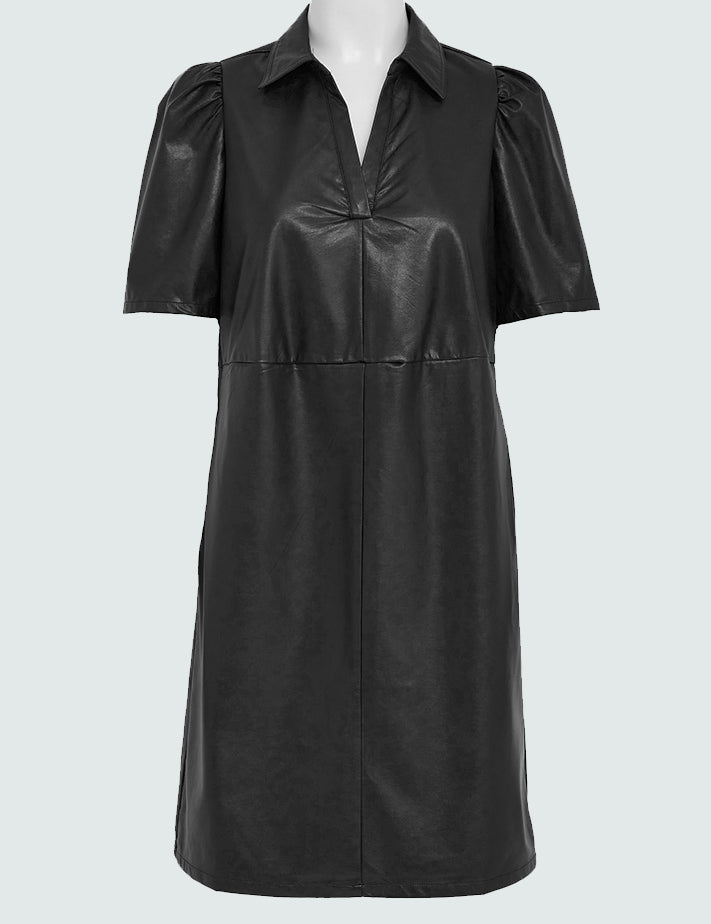 Peppercorn PCPia V-Neck Short Dress Dress 9000 Black