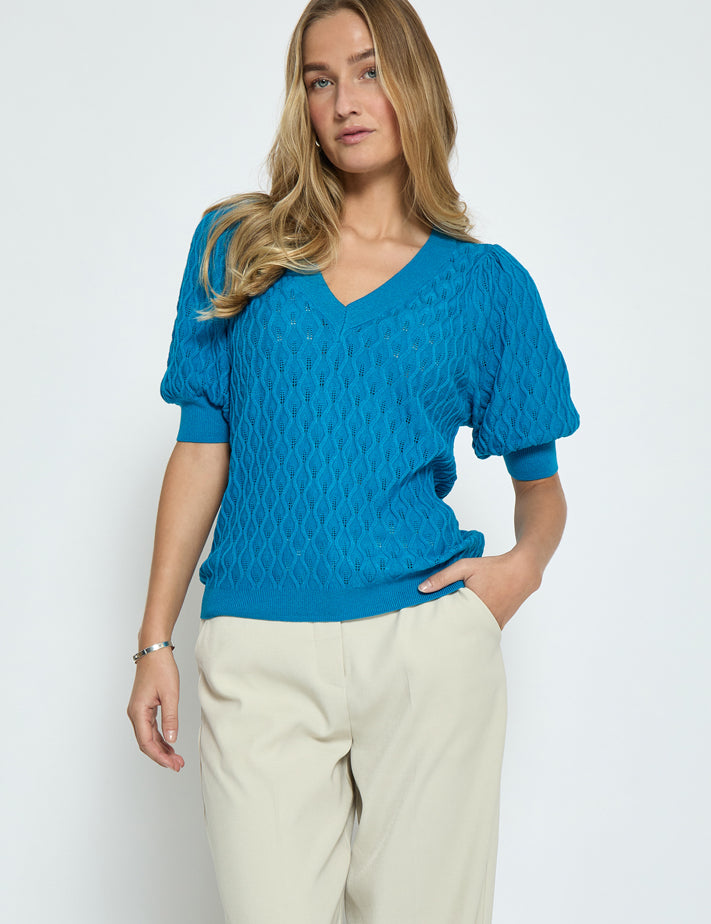 Peppercorn PCRosalia Knit T-Shirt T-Shirt 1009 Hawaiian Surf Blue