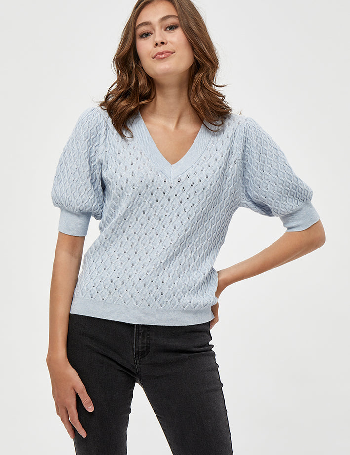 Peppercorn PCRosalia Knit T-Shirt T-Shirt 1025 Skyblue