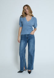 Peppercorn PCRosalia Knit T-Shirt T-Shirt 1039 FADED DENIM