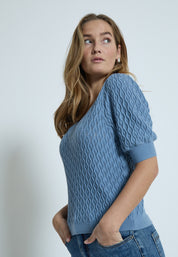 Peppercorn PCRosalia Knit T-Shirt T-Shirt 1039 FADED DENIM