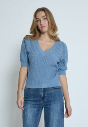 Peppercorn PCRosalia Knit T-Shirt T-Shirt 1039 FADED DENIM