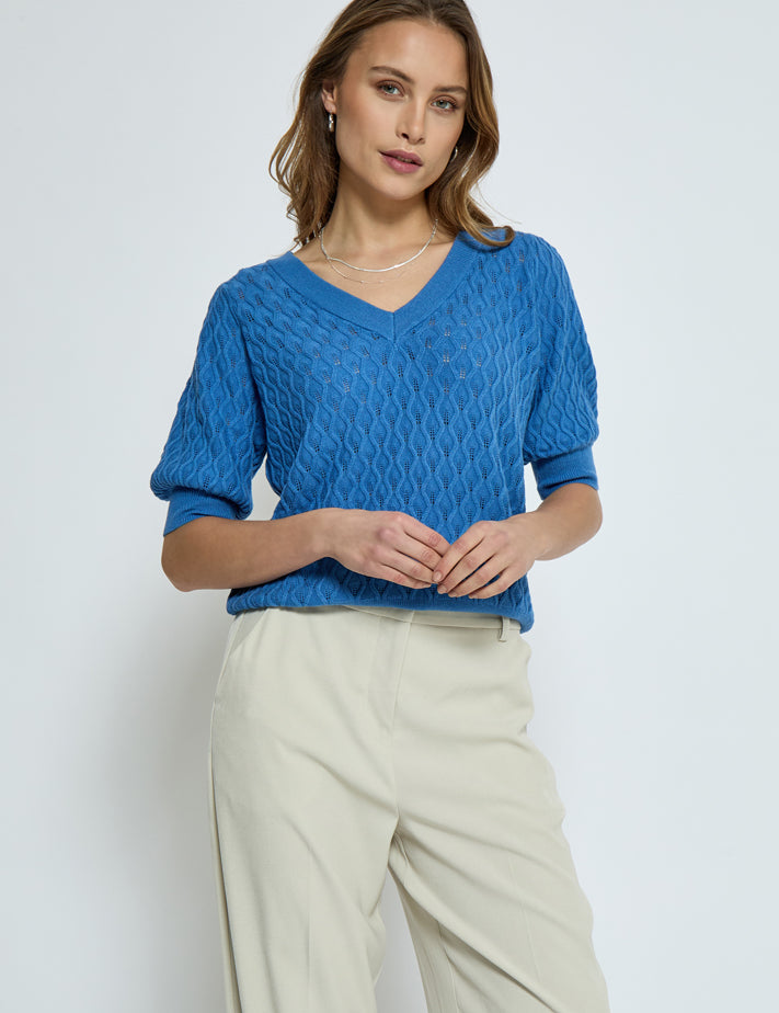 Peppercorn PCRosalia Knit T-Shirt T-Shirt 2993 Marina Blue