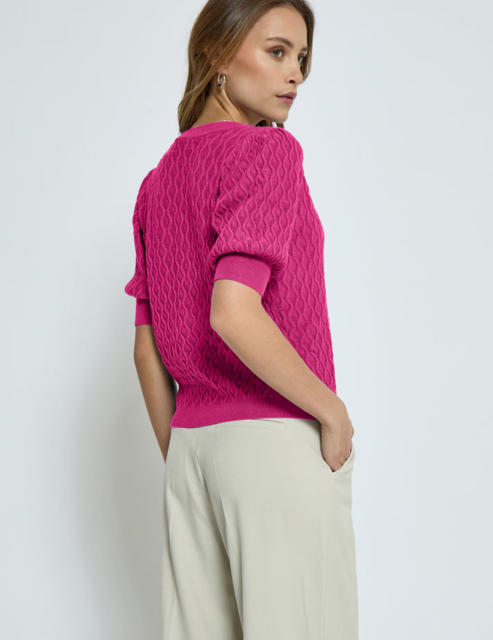 Peppercorn PCRosalia Knit T-Shirt T-Shirt 4122 Magenta Pink