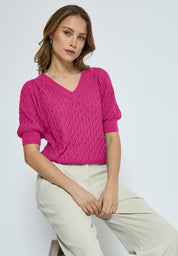 Peppercorn PCRosalia Knit T-Shirt T-Shirt 4122 Magenta Pink