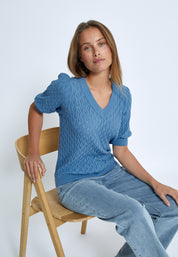 Peppercorn PCRosalia Knit T-Shirt T-Shirt 520 Allure Blue