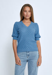 Peppercorn PCRosalia Knit T-Shirt T-Shirt 520 Allure Blue