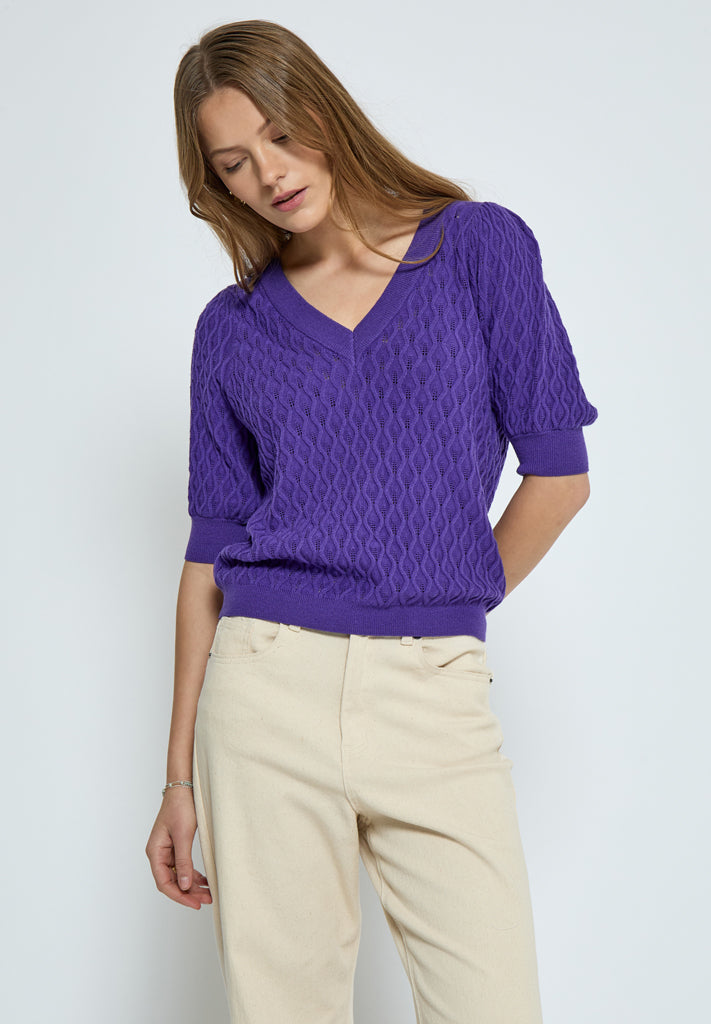 Peppercorn PCRosalia Knit T-Shirt T-Shirt 7016 Purple Corallites