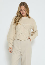Peppercorn PCSif Knit Pullover Pullover 0202 Whitecap Grey