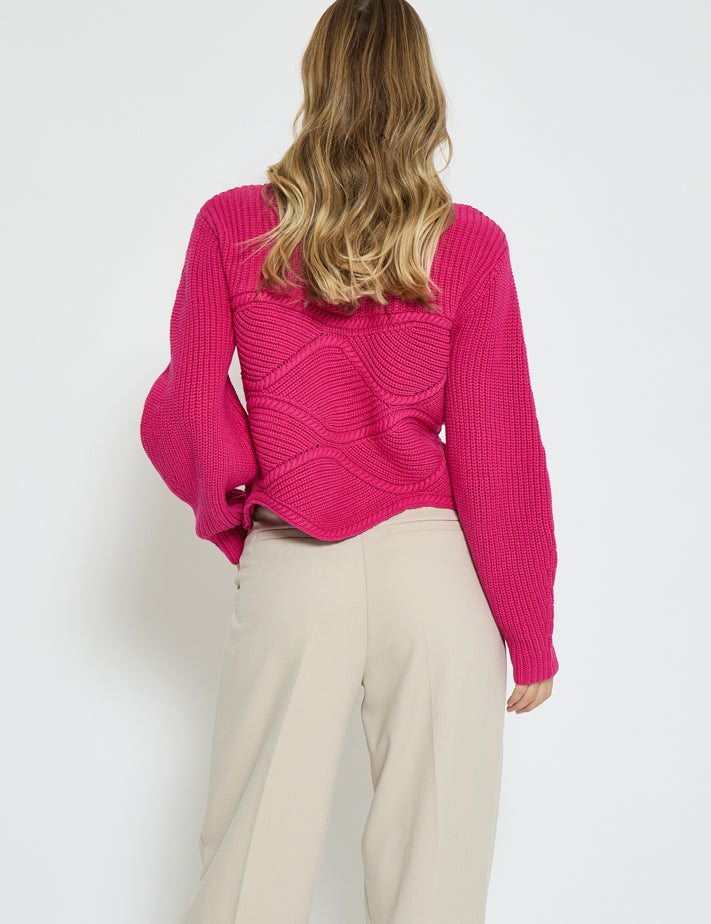 Peppercorn PCSif Knit Pullover Pullover 4242 Beetroot Pink