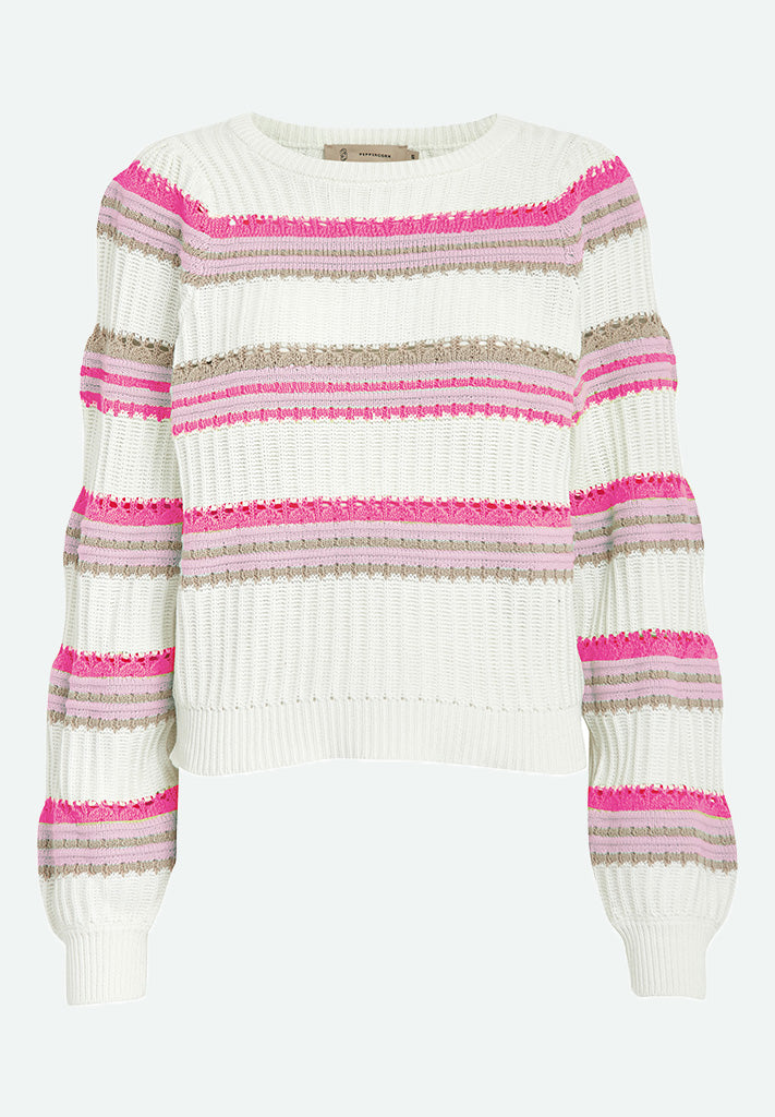 Peppercorn PCSigna Pullover Pullover 4242J Beetroot Pink Jacquard