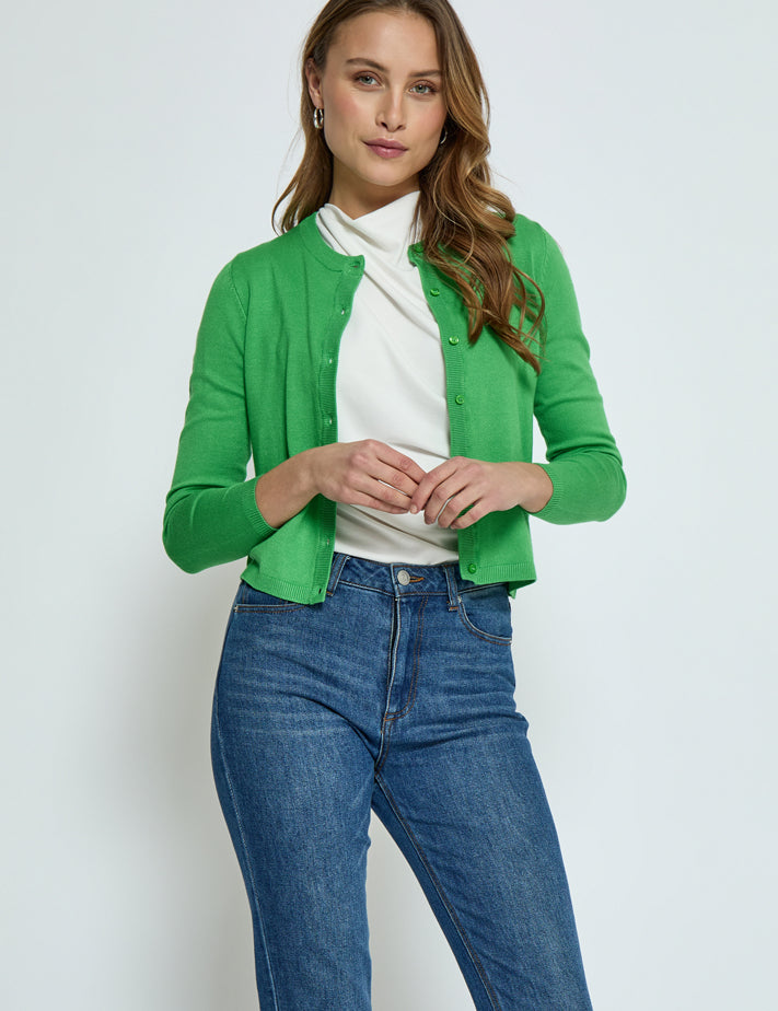 Peppercorn PCTana Knit Cardigan Cardigans 3205 Bright Green