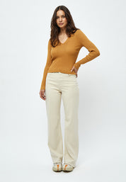 Peppercorn PCTana Rib Pullover Pullover 5019 Bone Brown