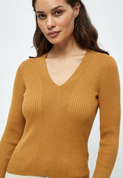 Peppercorn PCTana Rib Pullover Pullover 5019 Bone Brown